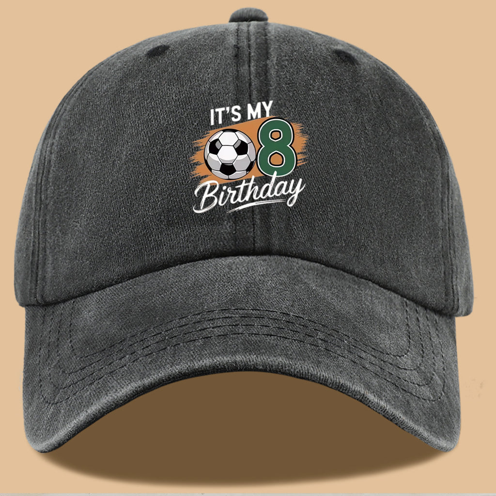 1pc Soccer-Themed Fun Number "8" Design Printed Baseball Cap, Comfortable and Breathable Sun Hat, Stylish and Simple, Unisex Baseball Cap with Adjustable Size, Trucker Hat, Beach Vacation Hat, Suitable for Outdoor Fishing, Cycling, Camping