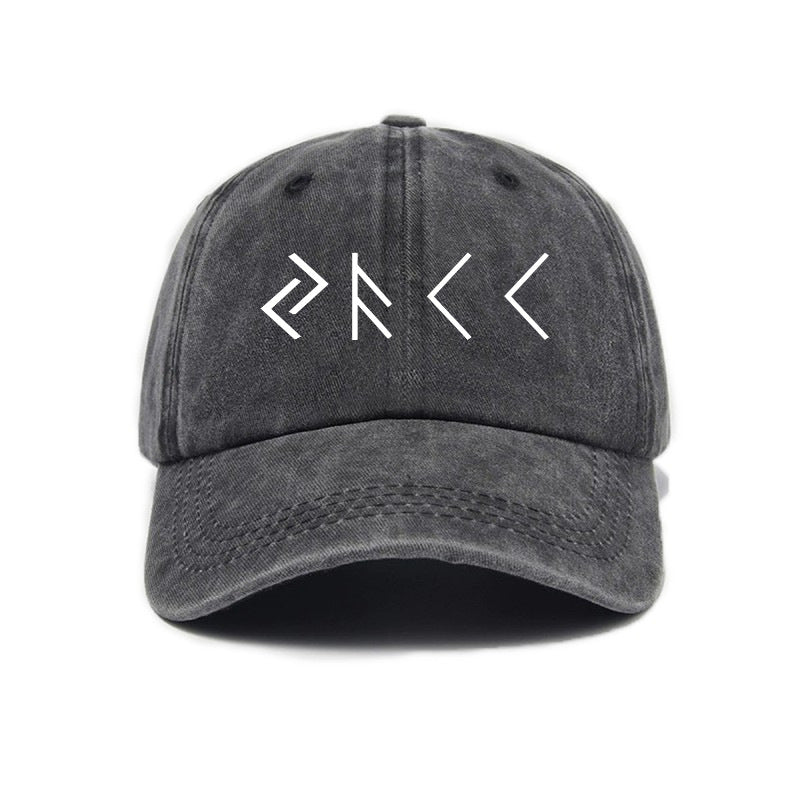 1 Washed Distressed Printed Baseball Cap for Adults, 1pc Pack, Trendy Vintage Letter Print Washed Distressed Baseball Cap for Men and Women, Versatile Outdoor Soft Top Hat