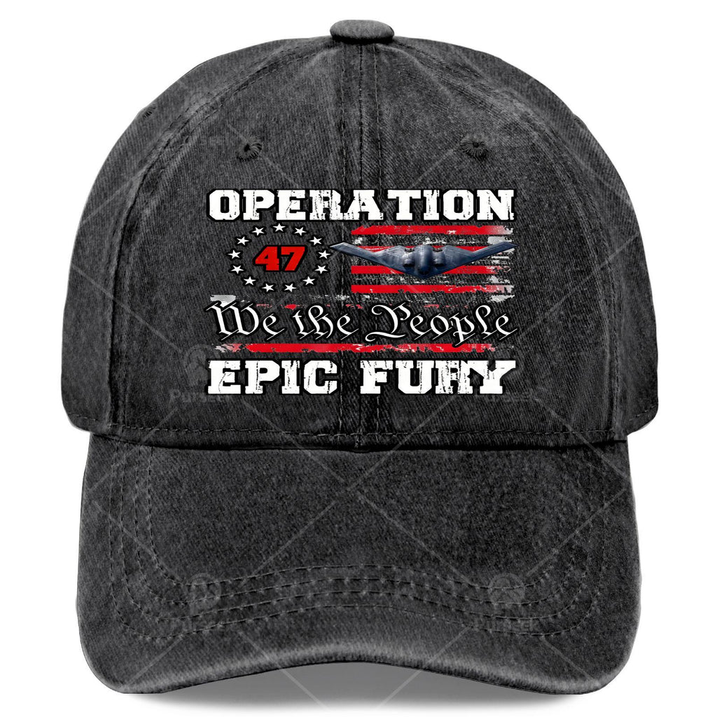 Vintage Washed Distressed Baseball Cap - Subtle All-Over Iconic Print, Lightweight And Suitable for Christmas, Gaming, National Day, And Everyday Wear, with an Iconic Rounded Crown Design