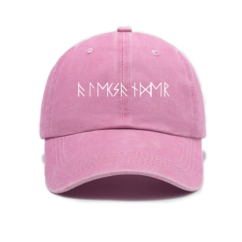Distressed Printed Baseball Cap Adult Hot Selling Trendy Printed Vintage Distressed All-Match Men Women Water Wash Baseball Cap Outdoor Sunshade Cap