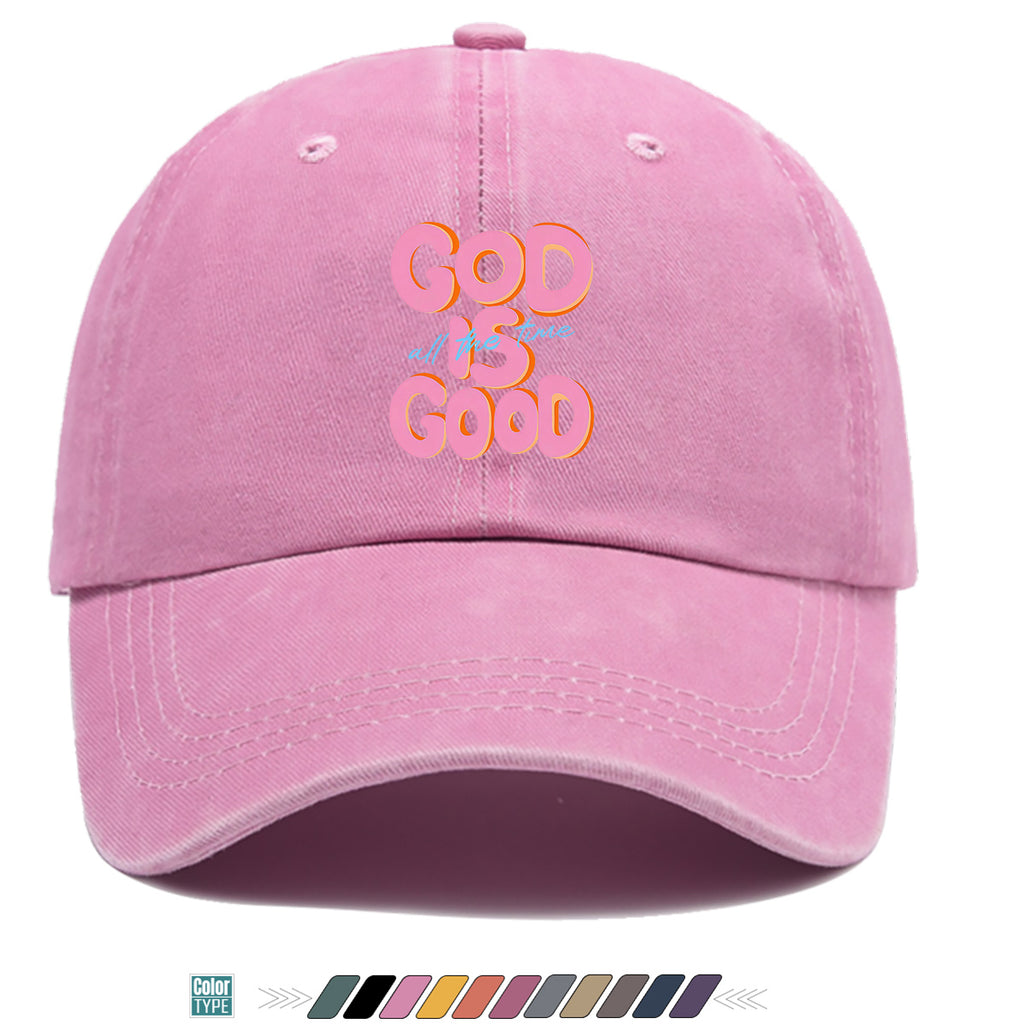 1pc "GOOD IS GOOD" English Phrase Art Print Baseball Cap, Trendy Fashion Letter Design Duckbill Hat, Unisex Adjustable Sun Hat, Street Casual Versatile Sun Cap, Suitable for Daily Outings, Travel Vacation, Outdoor Sports, Friends Gathering