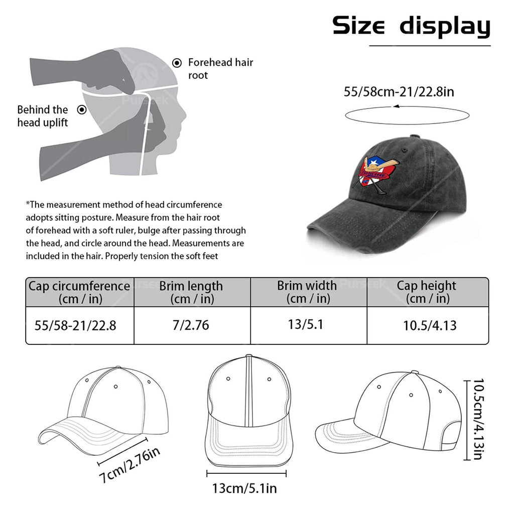 Boricua Puerto Rico Baseball Coqui Frog Pava Hat Fan Baseball Hat Unisex