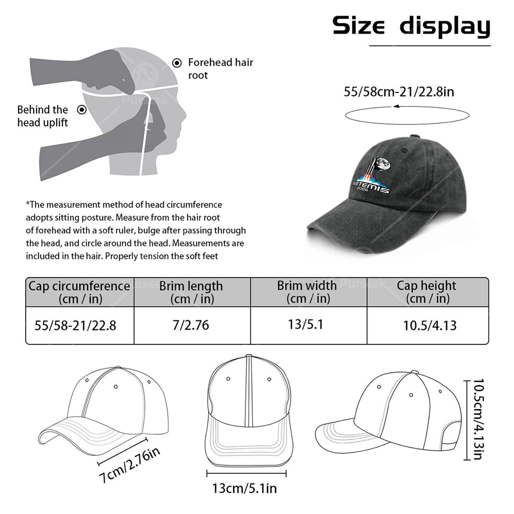 Unisex Aesthetic Baseball Cap Featuring a Washed And Distressed Design Inspired by The Artemis Moon Launch