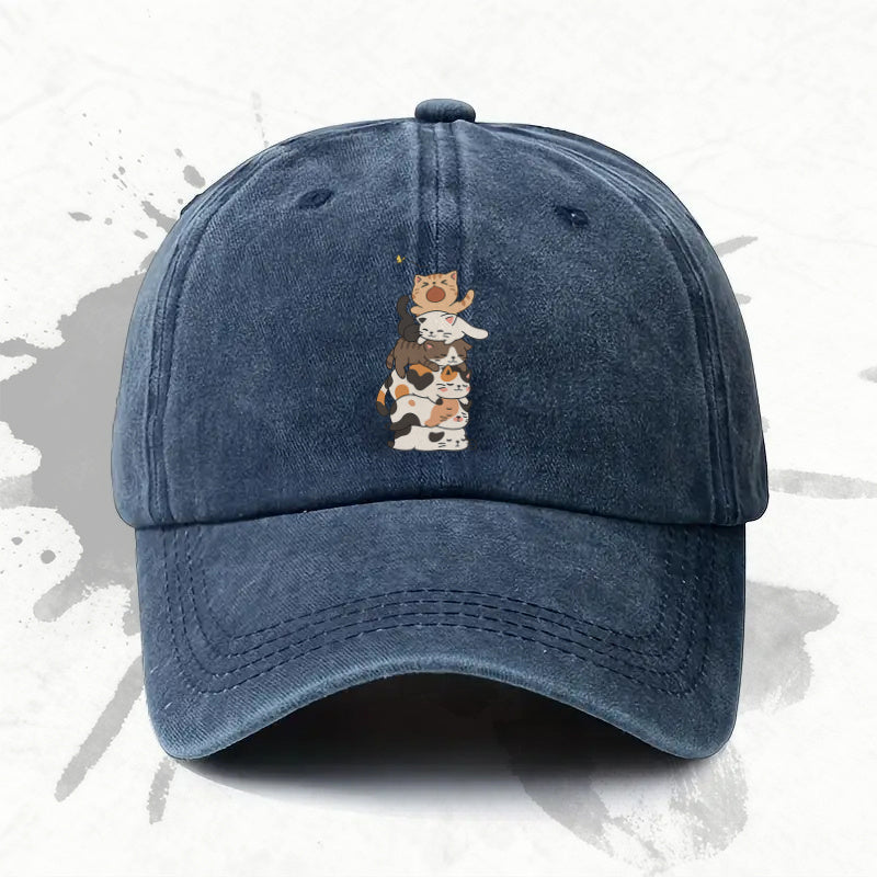1P 1pc, Adjustable Baseball Cap with "Cute Cat" Design, Lightweight Printed Women's Hat, "Cat Pattern" Men's Trendy Cap, an Ideal Gift for Weddings, Parties, and Birthdays.