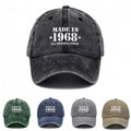1968 Style Hat, Men'S Hat, Women'S Hat, Outdoor Casual Washable Baseball Cap, Adjustable Breathable DAD Hat, Suitable for Outdoor Activities And Parties, Personal Use Or As a Birthday Gift
