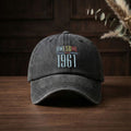 1967 Mark Vintage Washed Distressed Duckbill Cap, Unisex, Outdoor Baseball Cap, Adjustable, Washed Vintage Style, Lightweight And Breathable Golf Cap