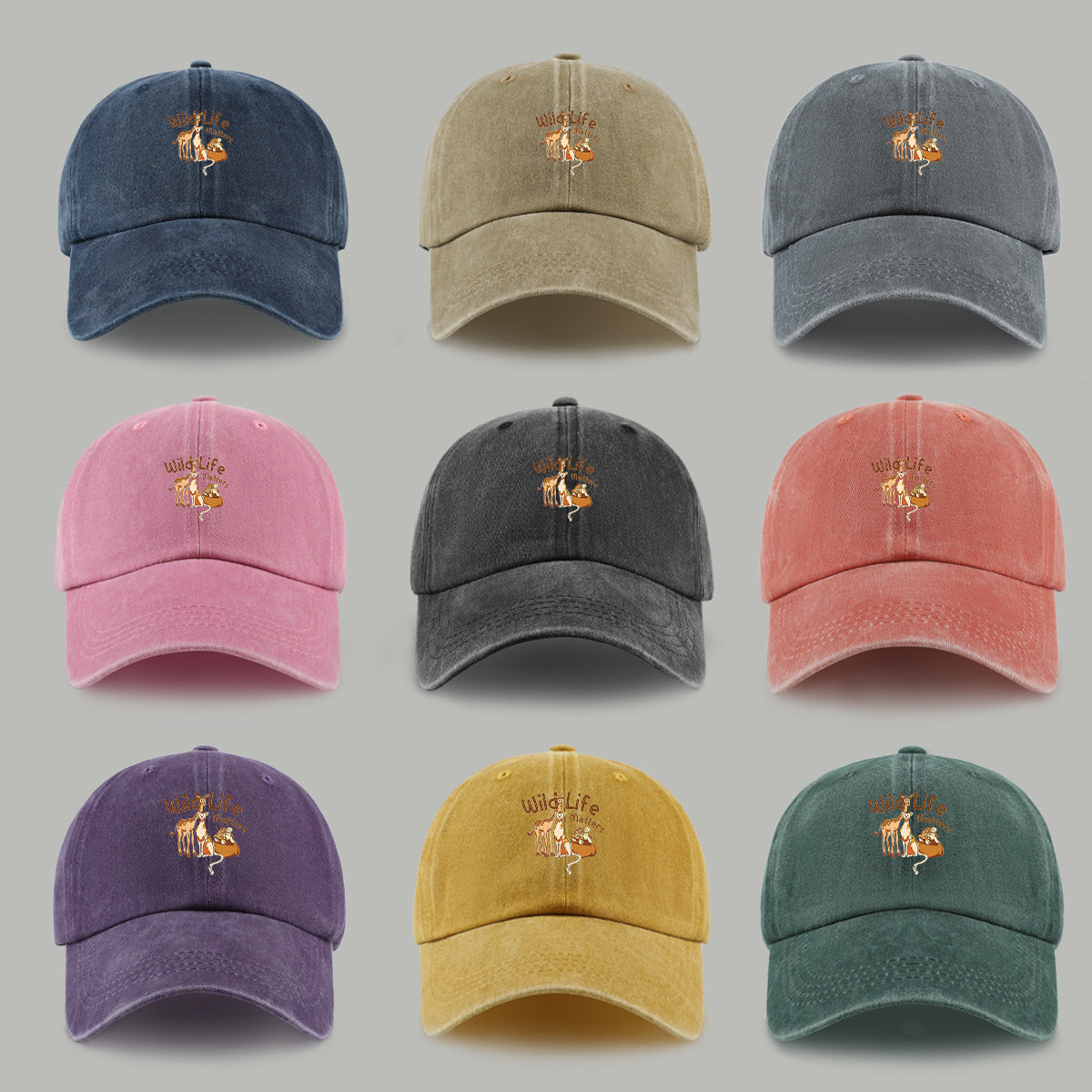 1pc Wild Life Matters Animal Print Baseball Cap - Adjustable Vintage PAPA Trucker Hat Suitable for &, Lightweight Breathable Dad Cap for Outdoor, Beach, Hiking, Skateboarding, Casual Wear - Ideal, Holidays, Urban Style