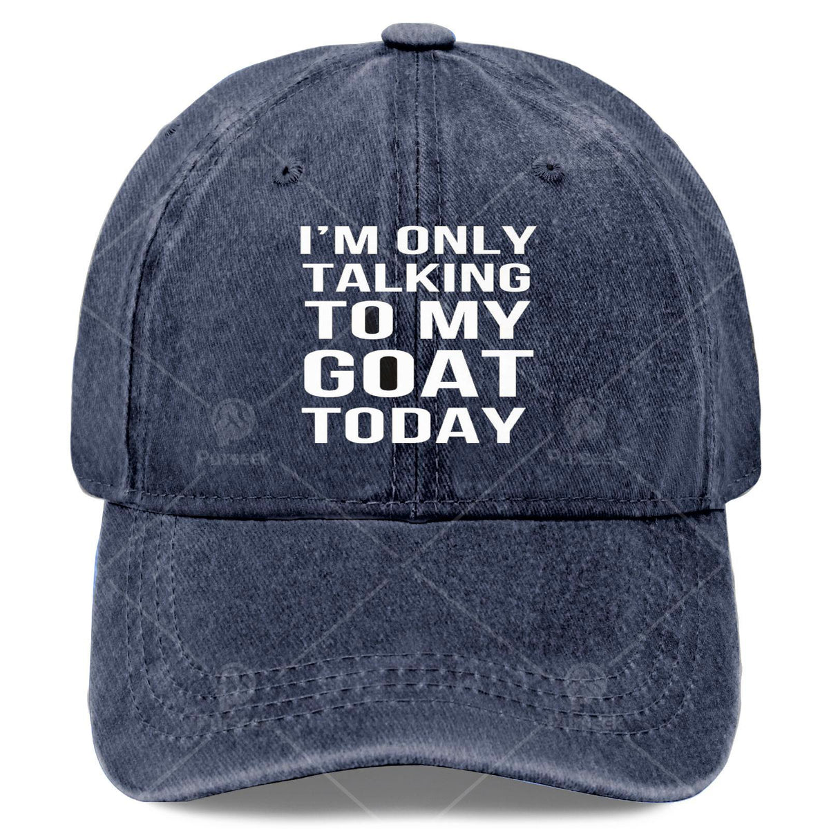 Im Solely Talking to My Goat Today Baseball Hat Unisex Classic Washed Distressed