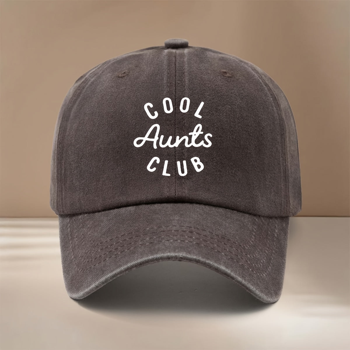 Aunts Cool Club Letter Pattern Baseball Cap Lightweight Fashion Hip-Hop Hat Unisex 6-Panel Cap for Friends' Gatherings, Camping, Comfortable Textured Style, Versatile Duckbill Cap Casual Trendy All-Season Adjustable Size Trucker Hat