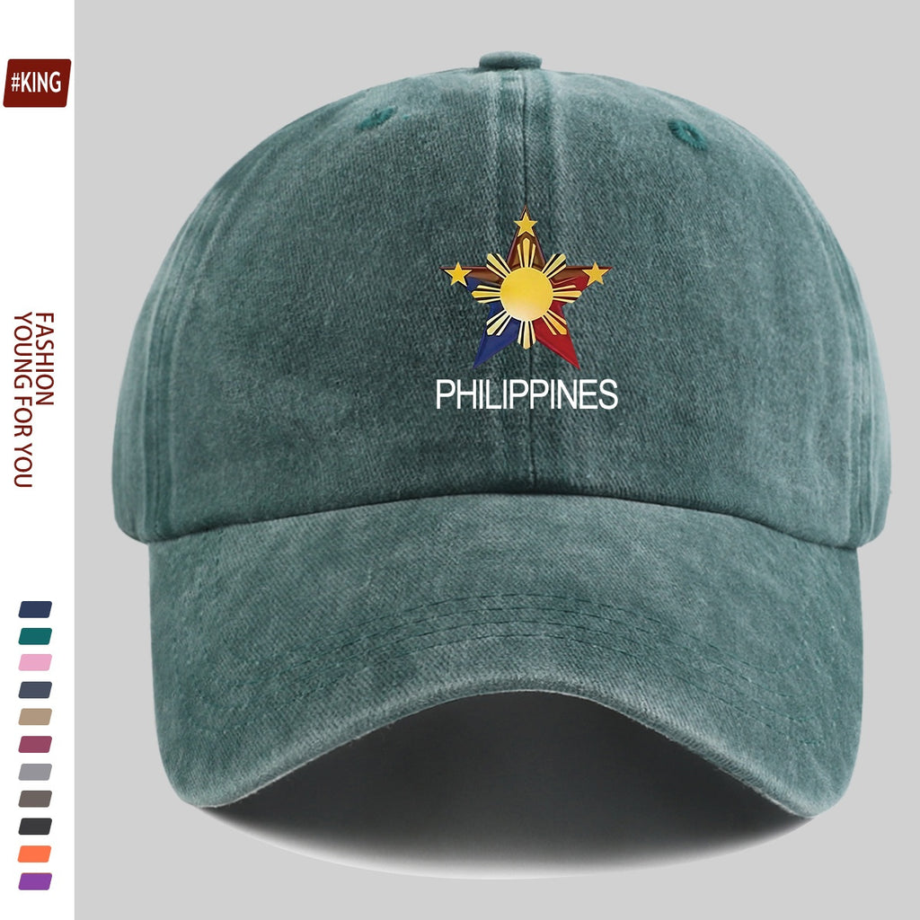 Retro Urban Star Print Baseball Cap - Filipino Special Pattern Breathable Adjustable Unisex Beach Hat | Essential for City Riders, Skaters, And Campers | Ideal Gift for Teenagers And Adults, 1pc