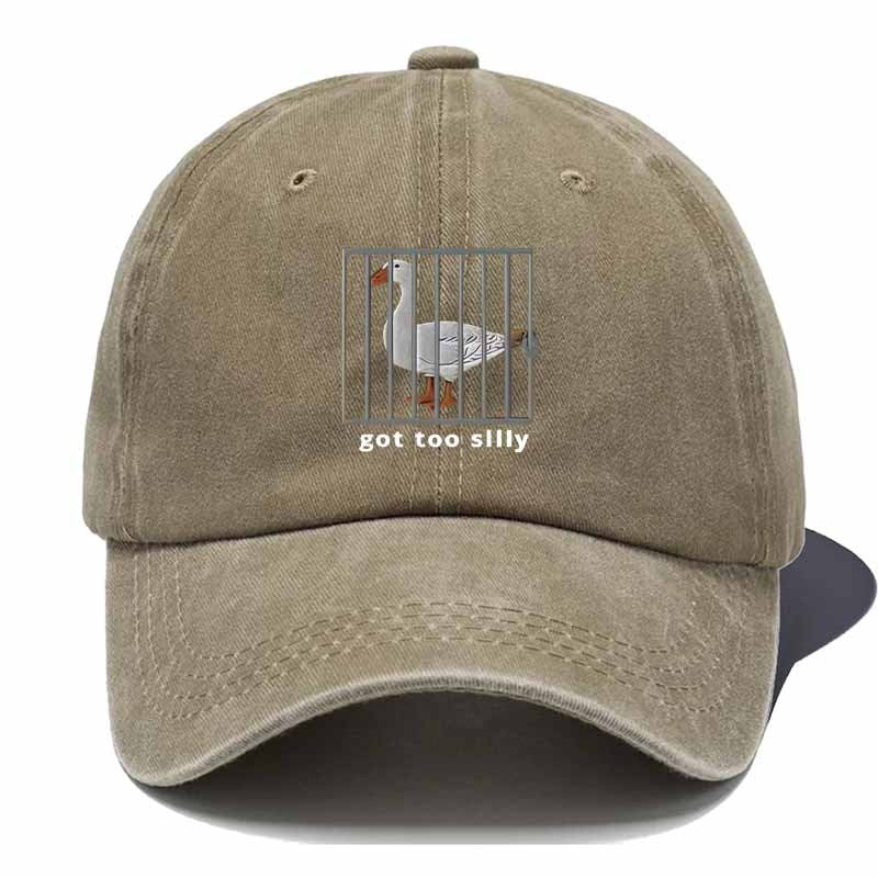 Funny Goose Cage Print Baseball Cap - Realistic Goose, Casual & Hat for Back-to, Graduation Parties - Hand Washable (Bird Escape Pattern) - Daily Wear Accessory