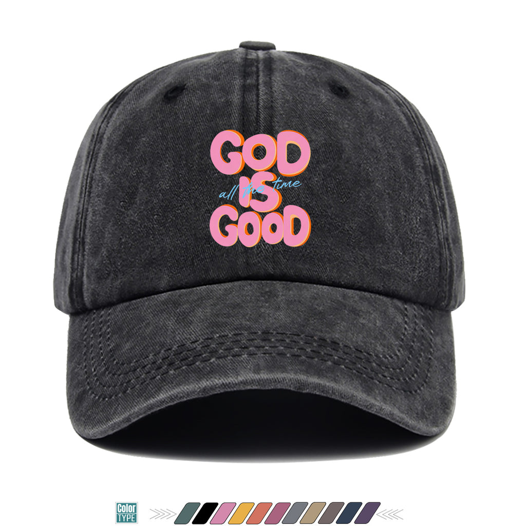 1pc "GOOD IS GOOD" English Phrase Art Print Baseball Cap, Trendy Fashion Letter Design Duckbill Hat, Unisex Adjustable Sun Hat, Street Casual Versatile Sun Cap, Suitable for Daily Outings, Travel Vacation, Outdoor Sports, Friends Gathering