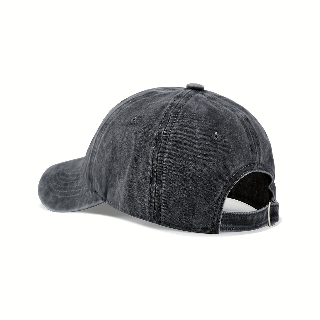 Halloween Retro Washed Cap for Men And Women, Cute Ghost And Pumpkin Pattern, Adjustable, Fashionable Street Casual Baseball Cap