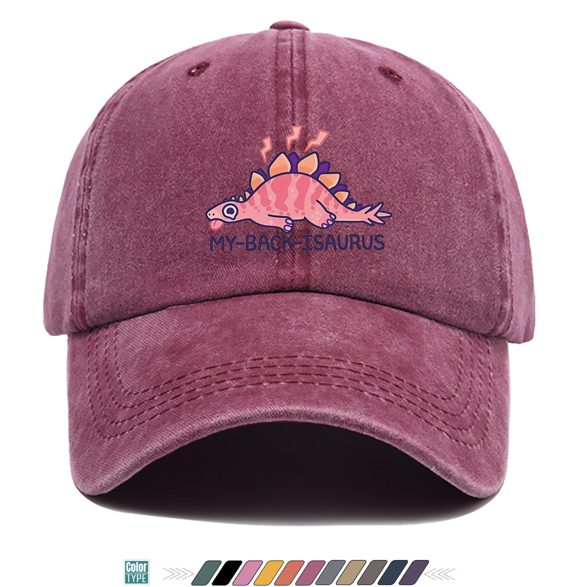1pc Fun Cartoon Dinosaur "MY-BA-ISAURUS" Printed Baseball Cap, Comfortable Breathable Sun Hat, Fashionable Cute Trendy Unisex Hat, Adjustable Size, Friend Casual Hat, Couple Outing Hat, Suitable for Daily Wear, Shopping, Outdoor, Parties, Camping