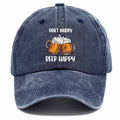 Men'S Casual Beer Baseball Cap - Featuring "Don'T Worry" And "Beer Joy" Prints, Paired with a Beer Cup Design, Perfect for Casual Wear, Outdoor Activities, And Camping. This Fun Hat Is a Sturdy Headwear Accessory