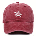 Turtle-pattern Baseball Cap, Washed Baseball Cap, Outdoor Casual Sun Hat, Cute and Versatile for Travel