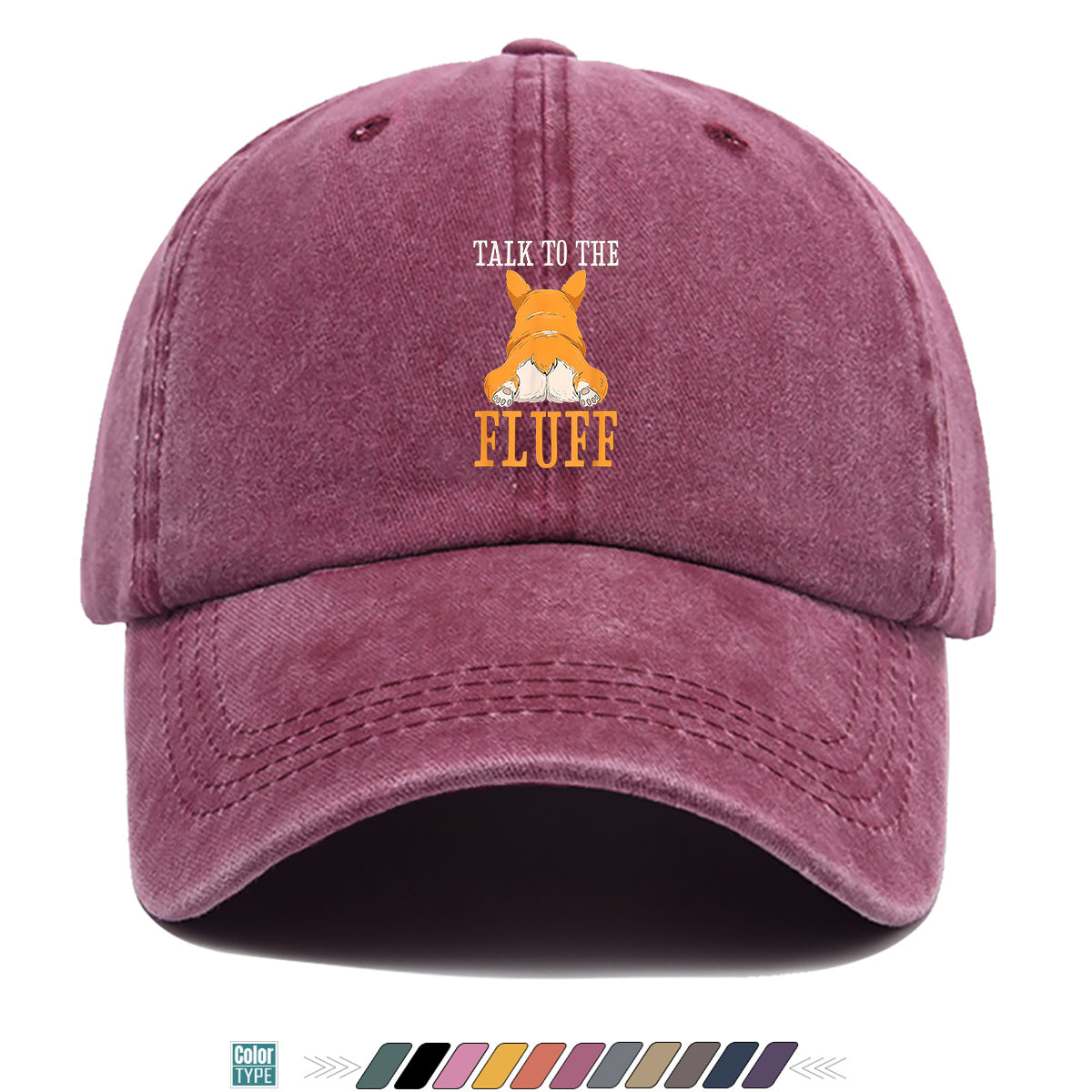 1pc Corgi Butt Fun Print Baseball Cap, Comfortable Breathable Sun Hat, Fashionable Cute Pet Hat, Unisex Adjustable Size, Casual Versatile Duckbill Cap, Suitable for Daily Outings, Park Strolls, Friend Gatherings, Pet-Themed Events, Weekend Fun